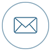 A simple line drawing of an envelope inside a blue circle, commonly used as an email or message icon.